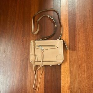 REBECCA MINKOFF REGAN CROSSBODY camel tan leather
